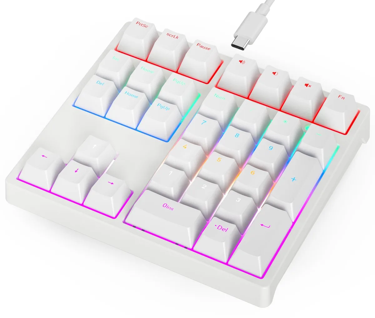  Redragon A36-White 34-Key Numeric Keypad Blue Switches PBT RGB — product photo