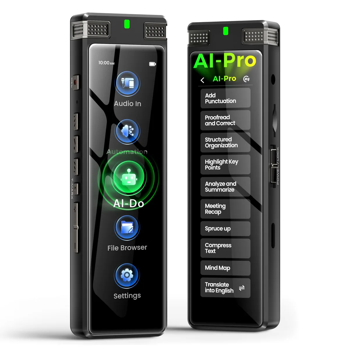  TIMMKOO SR1 136GB AI Voice Recorder Black — product photo
