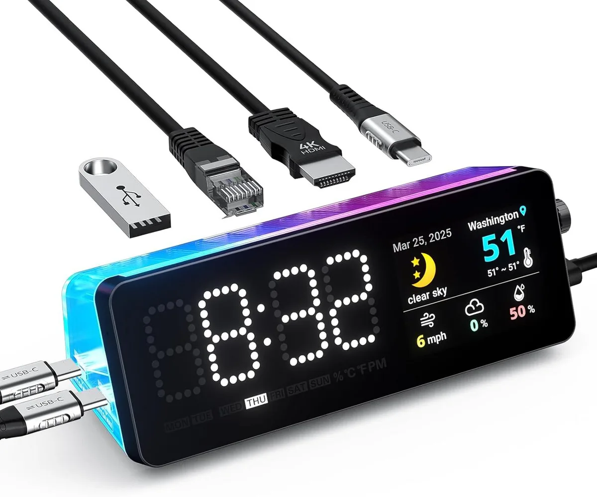 LTC LTC 7-in-1 USB-C Docking Station with LED Screen — product photo