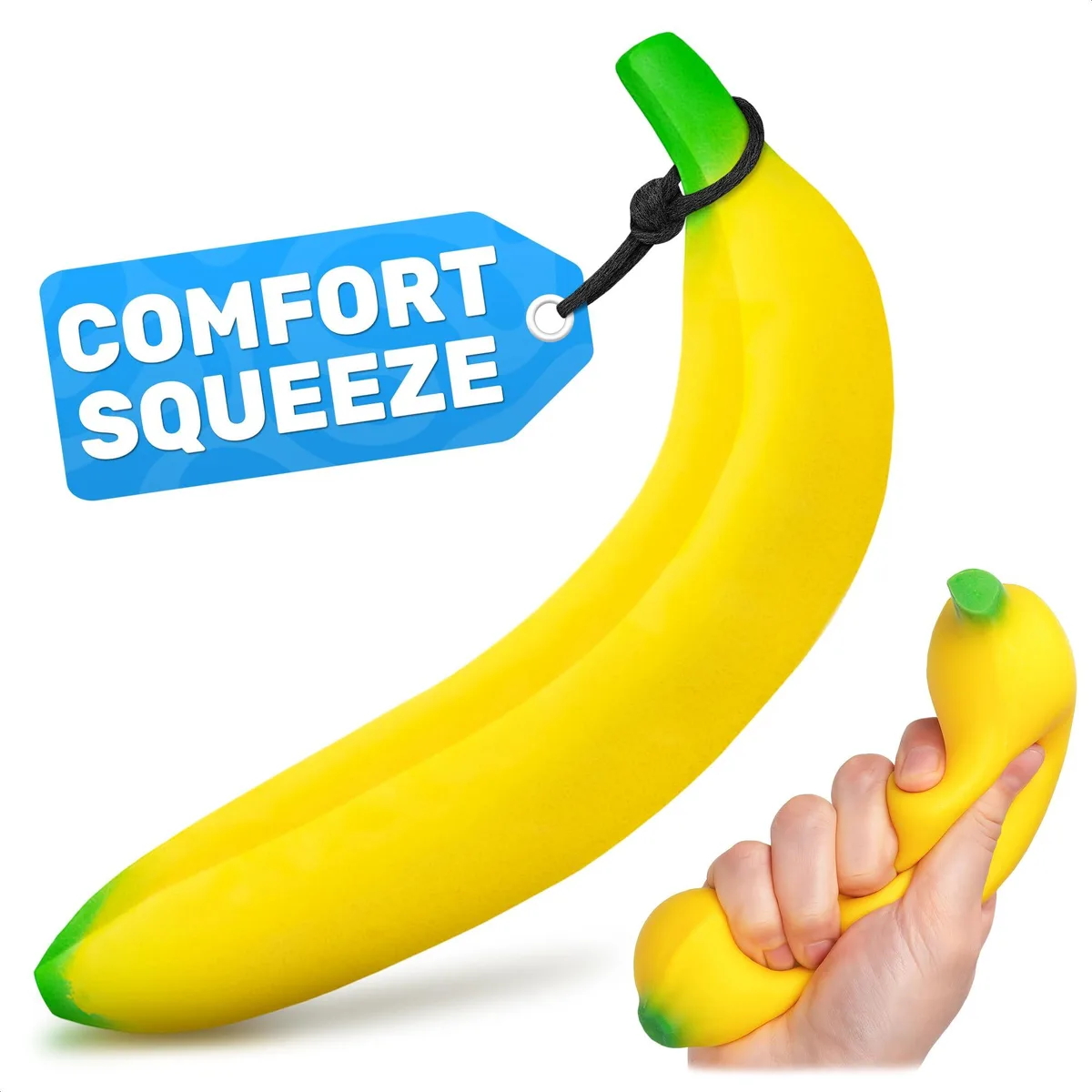  Fake Banana Stress Relief Fidget 6.7 x 1.4 in Soft PU Foam — product photo