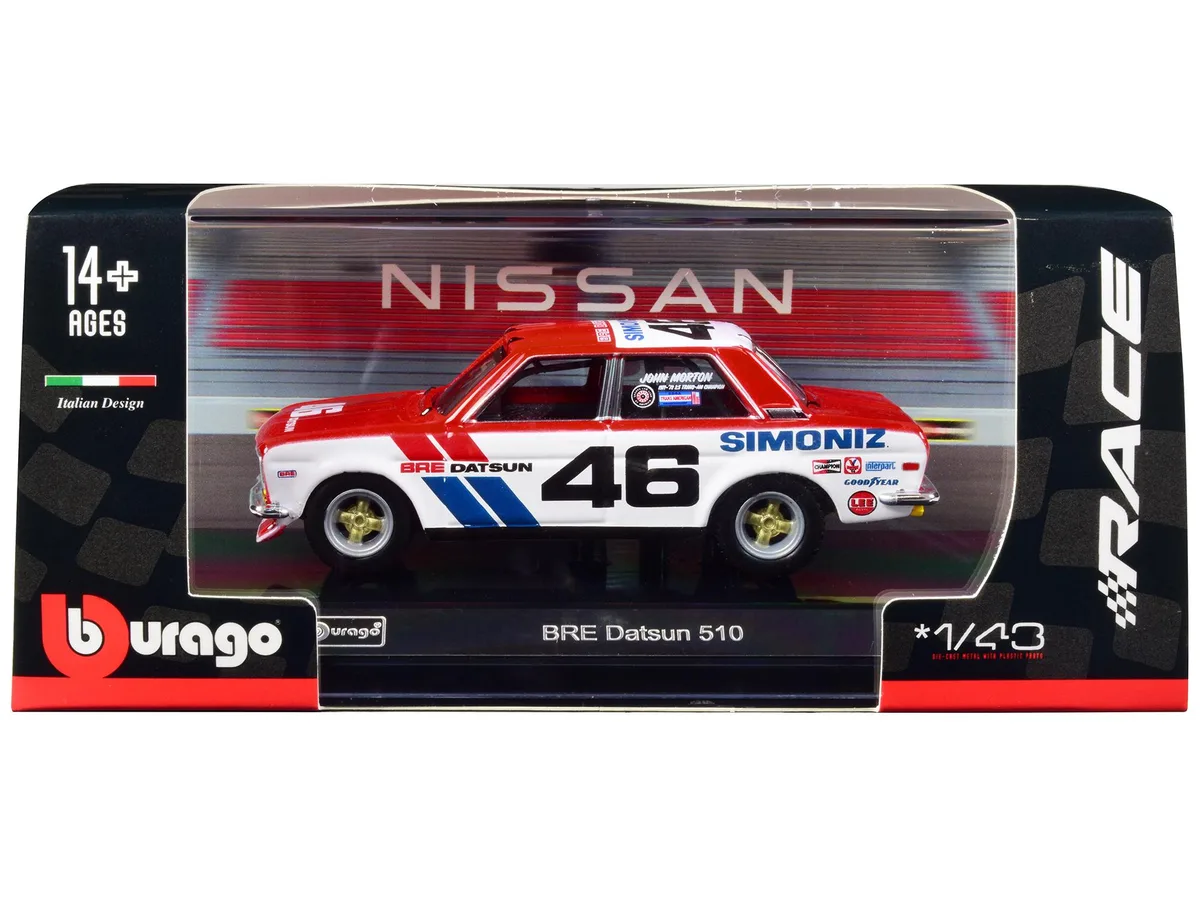 BBURAGO BBURAGO Datsun 510 #46 John Morton BRE Race 1/43 hobby collectible — product photo