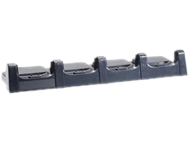 Black rectangular multi-dock cradle with slots for CN3 and CN4 devices