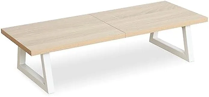 TAURKENAM TAURKENAM 24 inch Wood &amp; Steel Monitor Stand with Storage, Maple — product photo