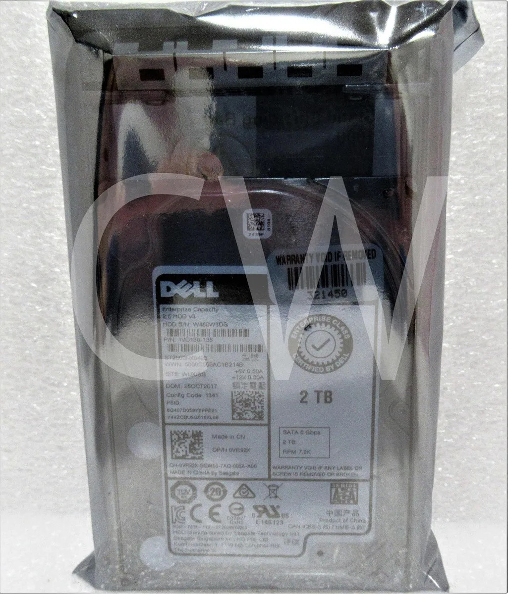 DELL DELL VR92X 2TB 7.2K RPM 2.5" SATA internal hard drive — product photo