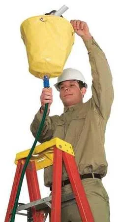 Clear leak diverter tarp with straps, polyester PVC material, 2 lb weight