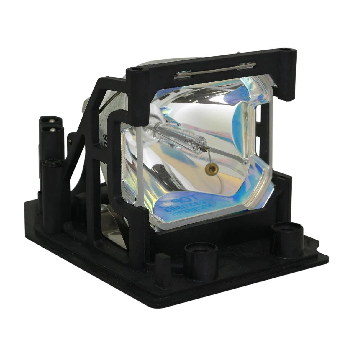 Rectangular projector lamp module in black plastic housing