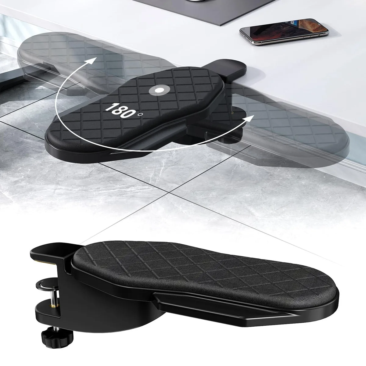  CABTE ZT-03 Swing Arm 180° 5.7in 10.24in 2.1in clamp .4in pad — product photo
