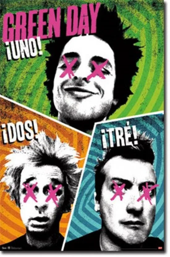 Green Day Uno poster print 22 by 34 inches on heavy stock paper