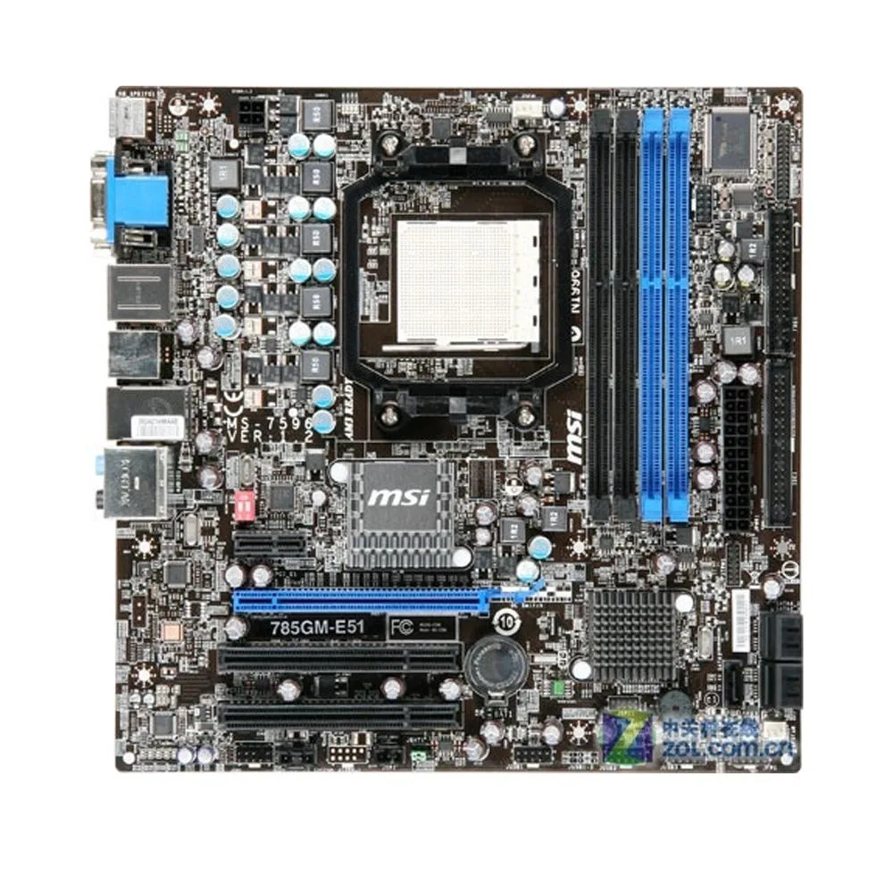 MSI MSI 785GM-E51 AMD motherboard Socket AM3 DDR3 16GB Micro ATX — product photo
