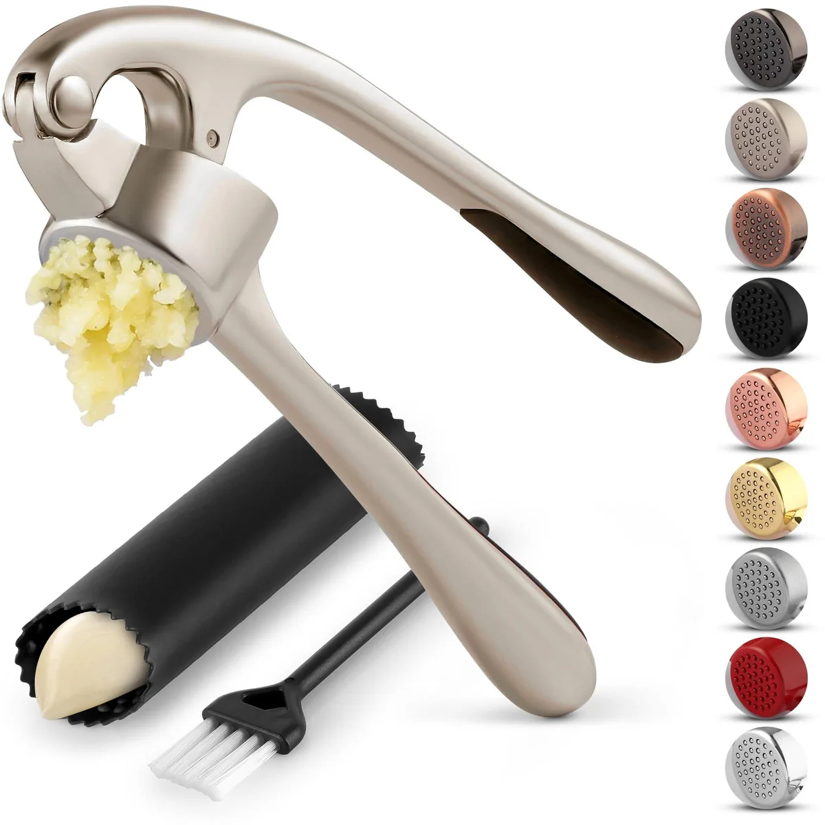  MAXI-MATIC Zulay Garlic Press 8541980155 Stainless Steel Silver — product photo