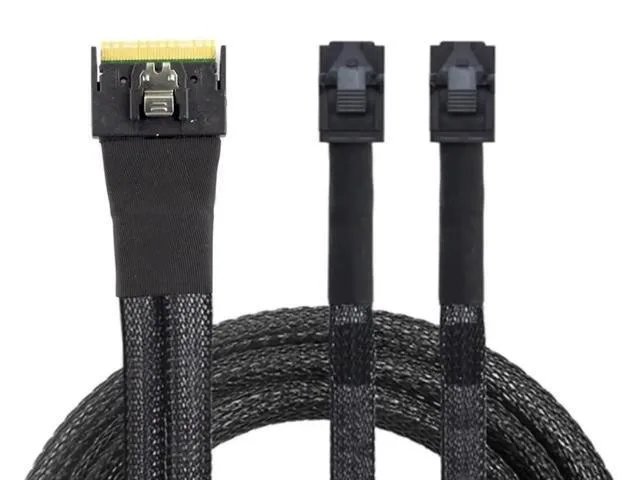 Fervit Fervit Mini SlimSAS SFF8654 8i 4.0 to Dual SAS HD SFF8643 Cable 0.8M — product photo