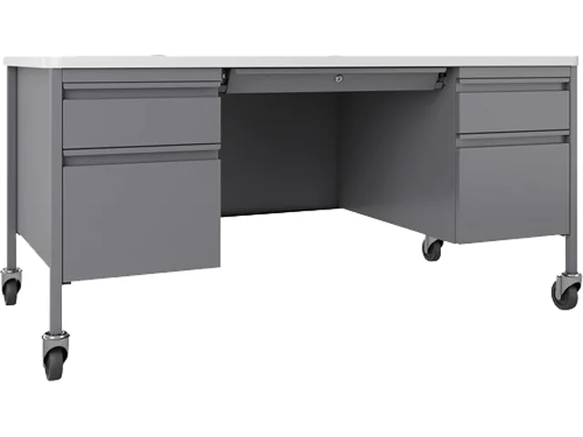 Lorell Lorell 66946 double-pedestal mobile desk 60x30 office furniture — product photo