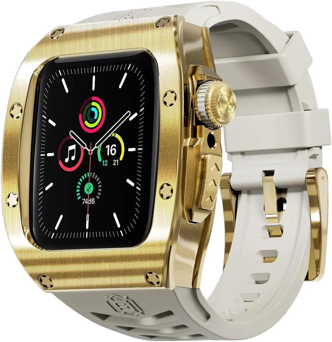 SMUGDESK SMUGDESK Mod Kit Stainless Steel Case for Apple Watch 45mm/44mm Gold — product photo