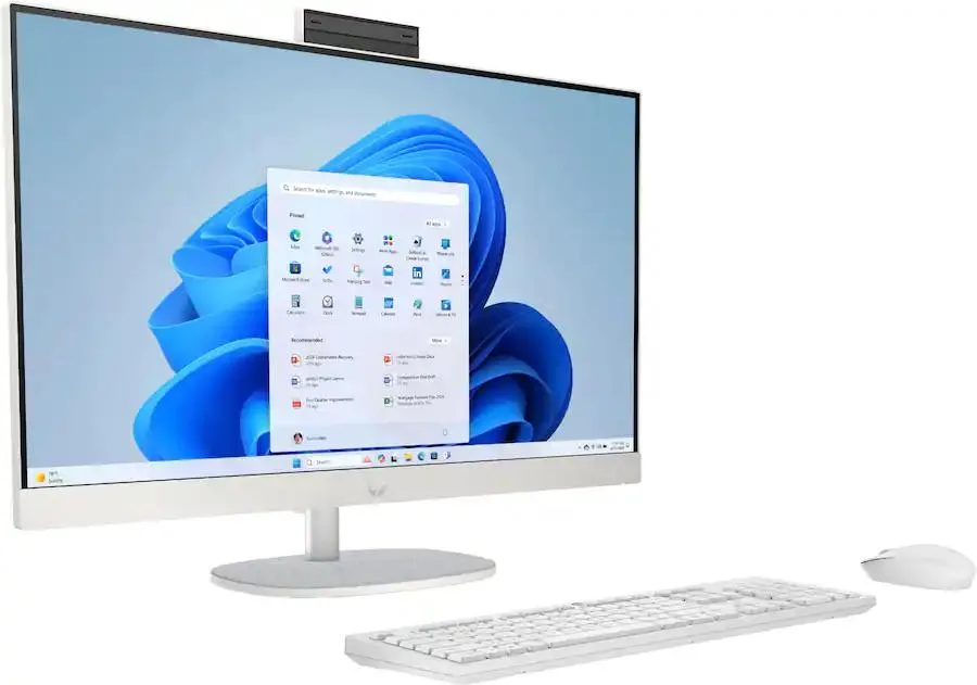 HP HP 27-cr2074 27" FHD Touch All-in-One PC Core Ultra 7 255U 16GB DDR5 1TB SSD Shell White — product photo
