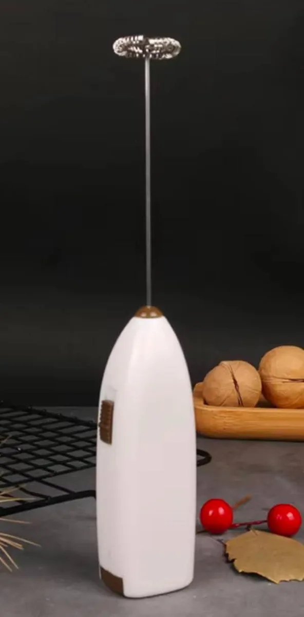  Generic Electric Milk Frother Handheld Whisk White — product photo