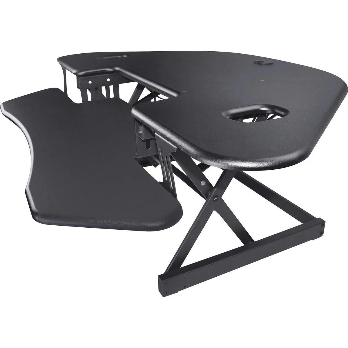 Lorell Lorell LLR82014 Corner Desk Riser Adjustable 45-3/5"Wx31"Lx18-1/10"H BK — product photo
