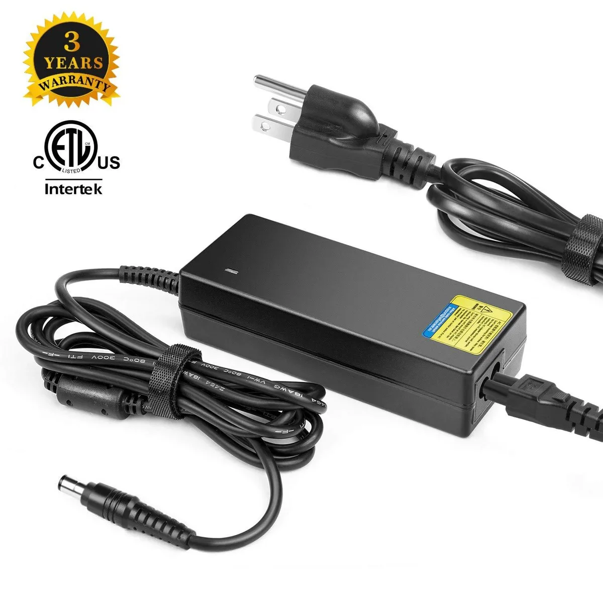 Black rectangular power adapter with 24V output label and barrel connector cable