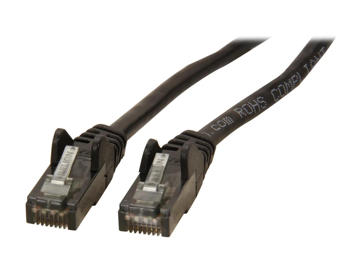 Belkin Belkin A3L980-15-BLK-S 15 ft Cat 6 network ethernet cable — product photo
