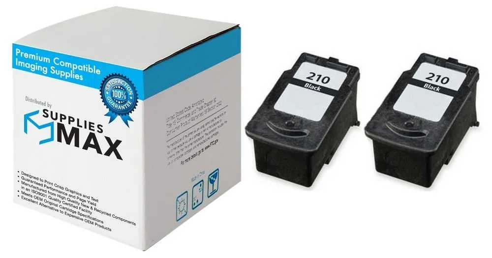 SuppliesMax SuppliesMax PG-210 2-pack black ink cartridge 220 pages — product photo