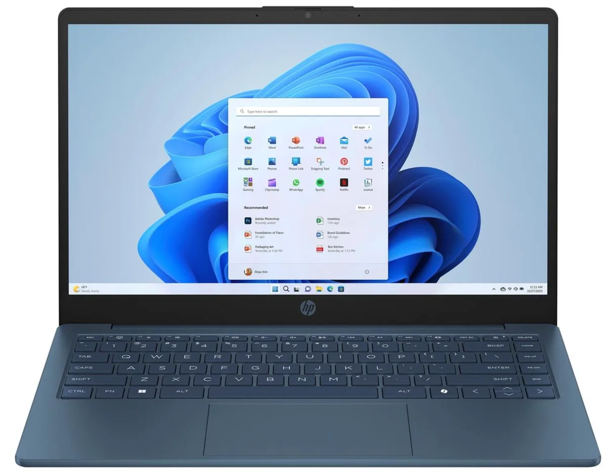 HP HP 14-dq3000 2-in-1 laptop Intel N150 4 GB 128 GB UFS 14" HD Blue — product photo