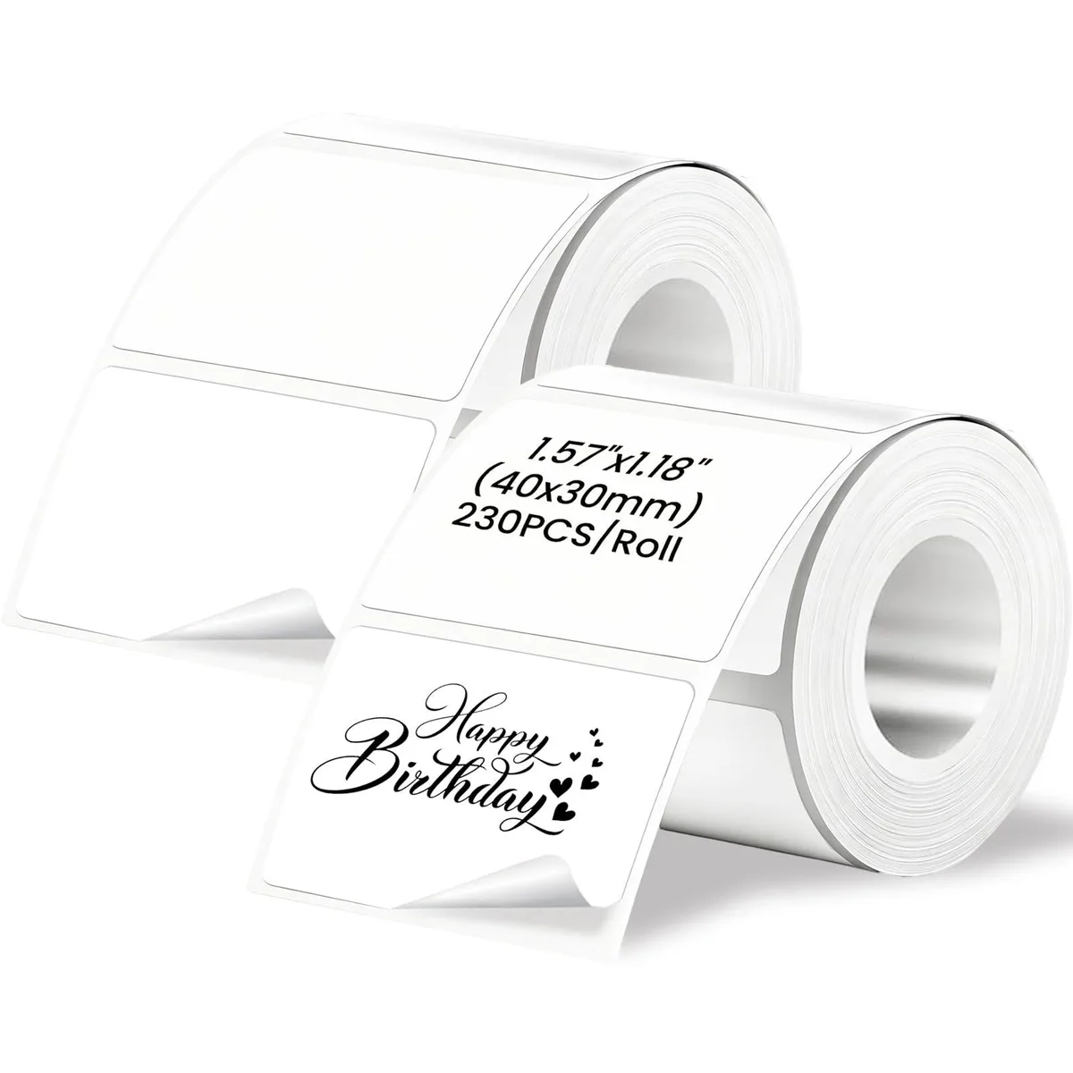 JUWAIre M110 Thermal Labels 40x30mm 460pcs 2 Rolls — product photo