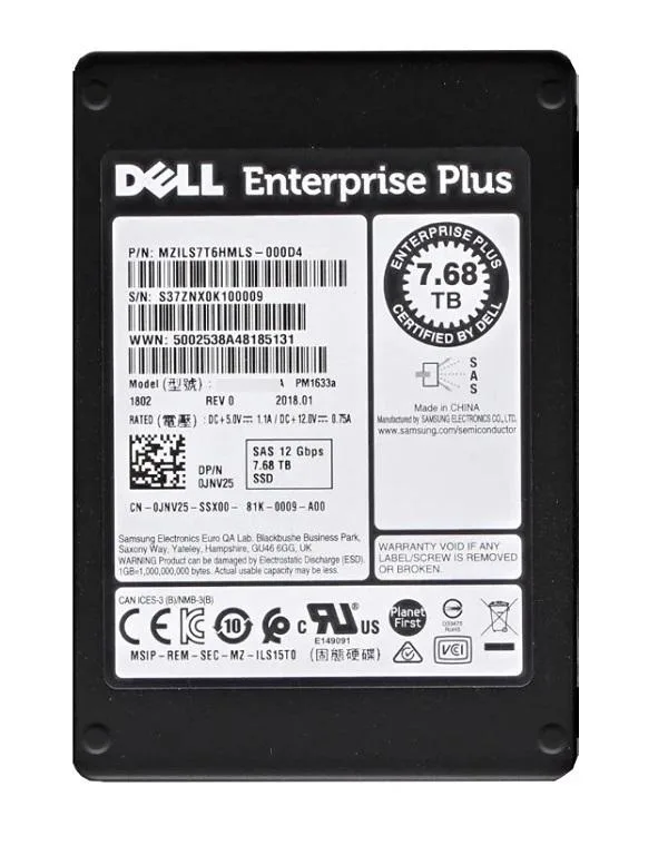 SAMSUNG SAMSUNG PM1633a MZILS7T6HMLS-000D4 7.68 TB SAS 12Gb/s 2.5 internal SSD — product photo