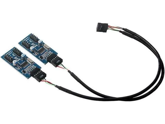 Manw Manw 30cm USB 2.0 9-Pin Header Splitter Cable 1-to-4 Hub Adapter — product photo