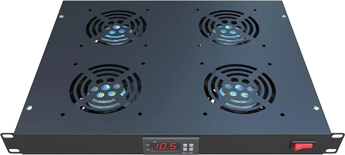 Tupavco Tupavco 1U 19" 4-Fan Rack Cooling Panel 300 CFM — product photo