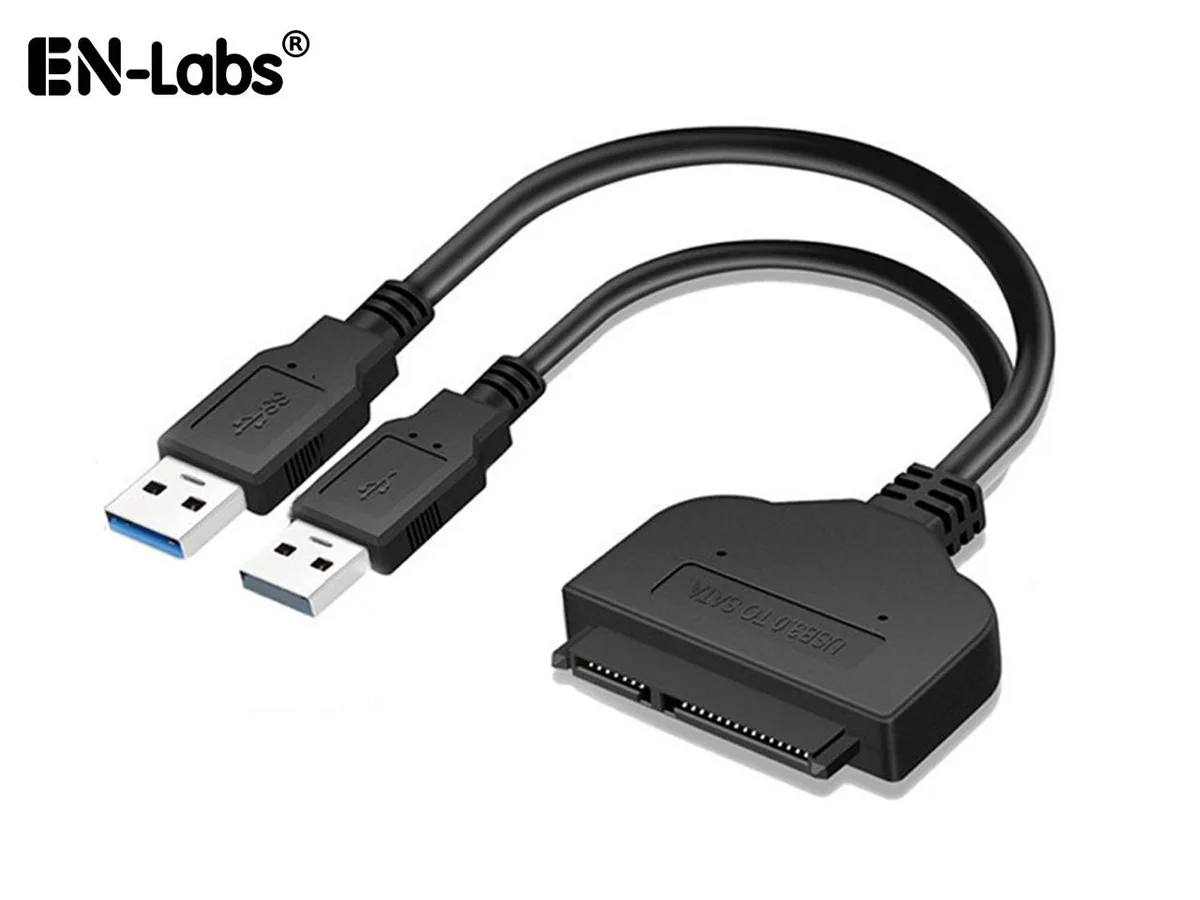 EN-Labs EN-Labs USB 3.0 to SATA 2.5" SSD Adapter with UASP and Reserved USB Power Cable — product photo