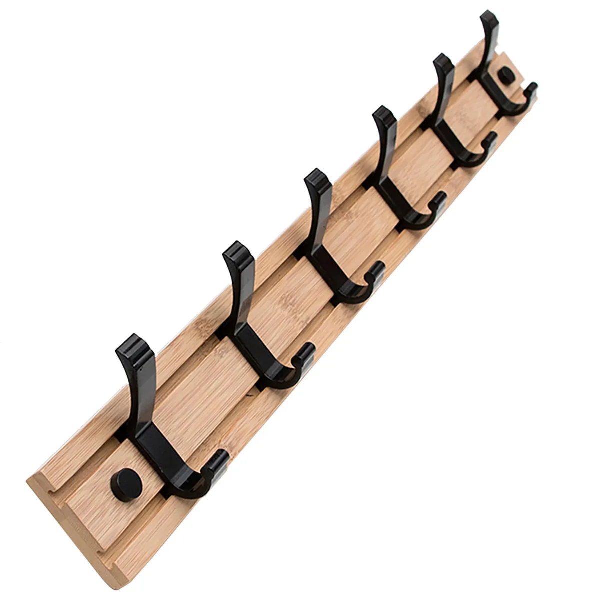 Wenger Wenger 6 movable hooks bamboo coat hook 16.1"L×1.7"W×2.9"H — product photo