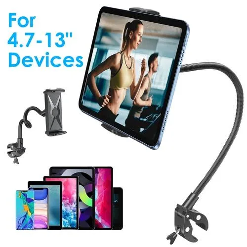  EeeKitOnline Gooseneck Tablet Phone Holder Black 4-13" 360° .51-1.69" Clamp — product photo