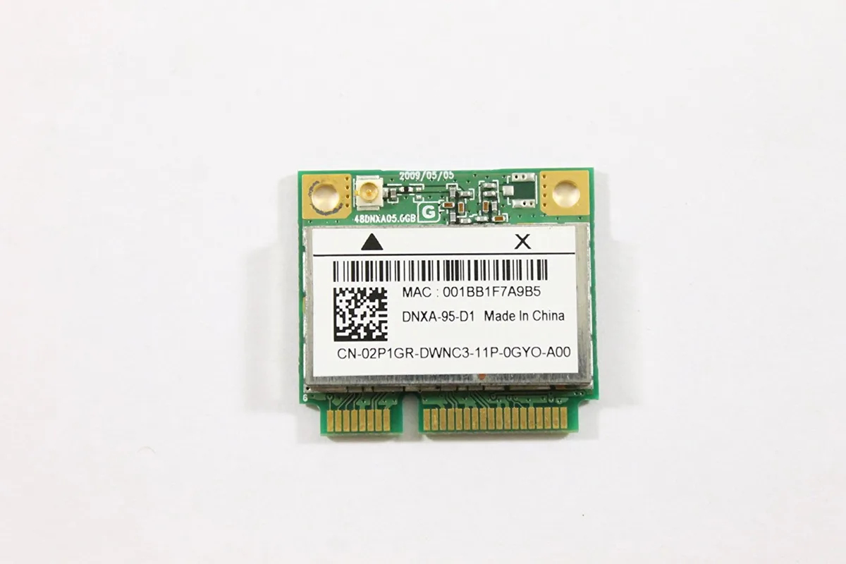 DELL DELL Atheros AR9285 802.11n 270Mbps 2.4GHz PCIe Half Mini Card 2P1GR — product photo