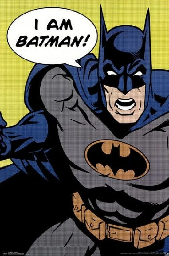 Batman I Am Batman poster print on premium heavy stock paper 22 x 34 inches