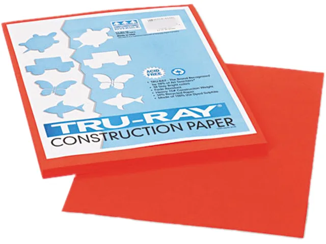 Pacon Pacon 103002 Tru-Ray Construction Paper 76 lbs 9 x 12 Orange 50 Sheets — product photo