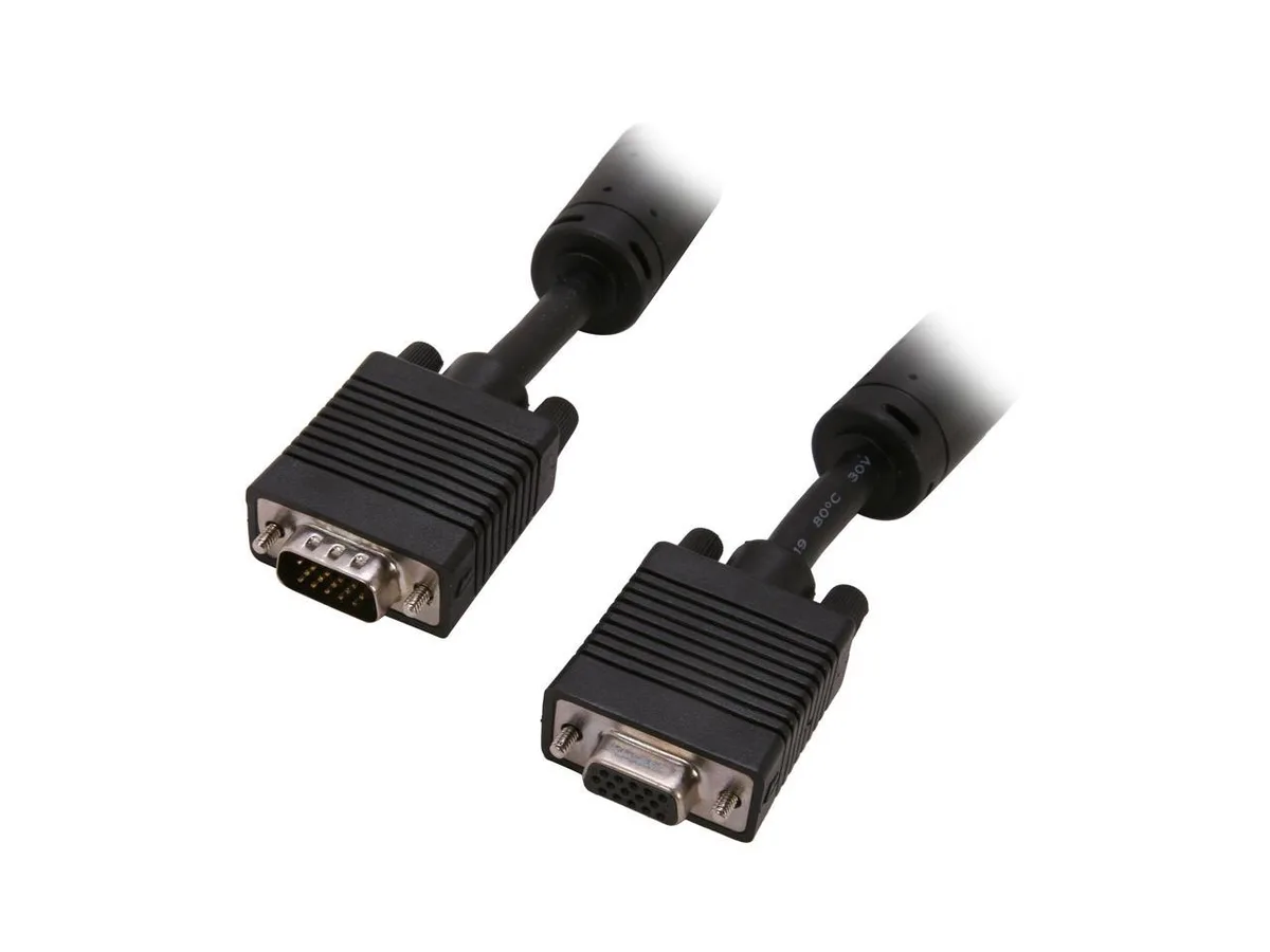 sakose sakose VGA-6MF VGA cable male to female 6 ft dual ferrites — product photo