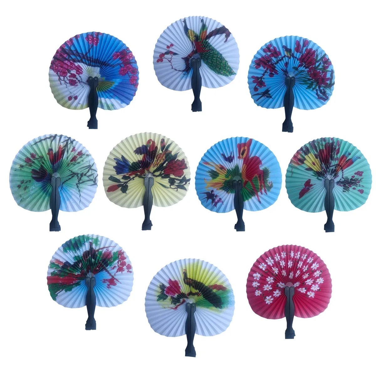  Bestage Mini Chinese Black Handle 30 Pack Fan Accessories — product photo