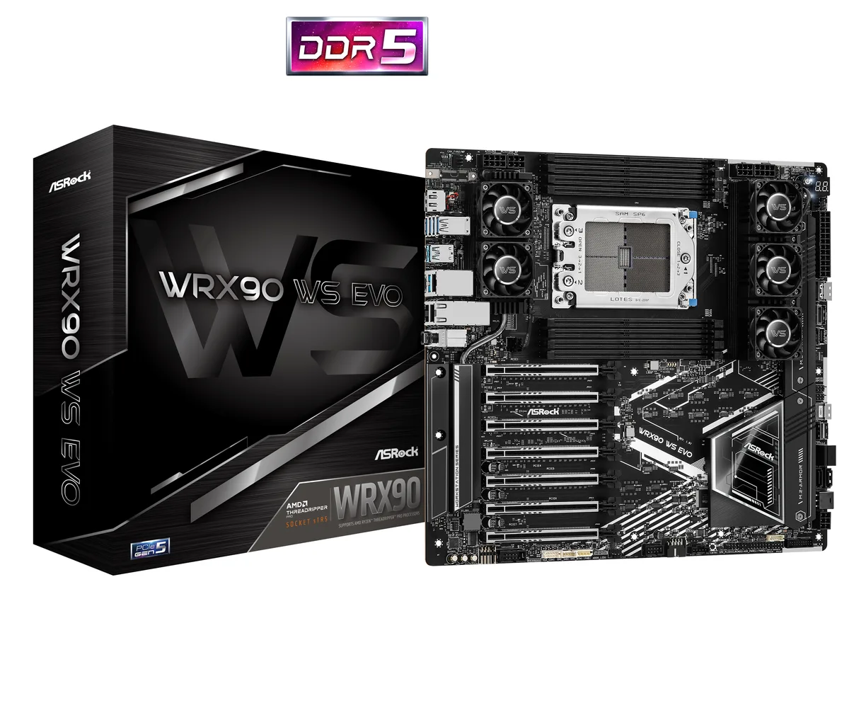 ASRock ASRock WRX90 WS EVO server motherboard — product photo