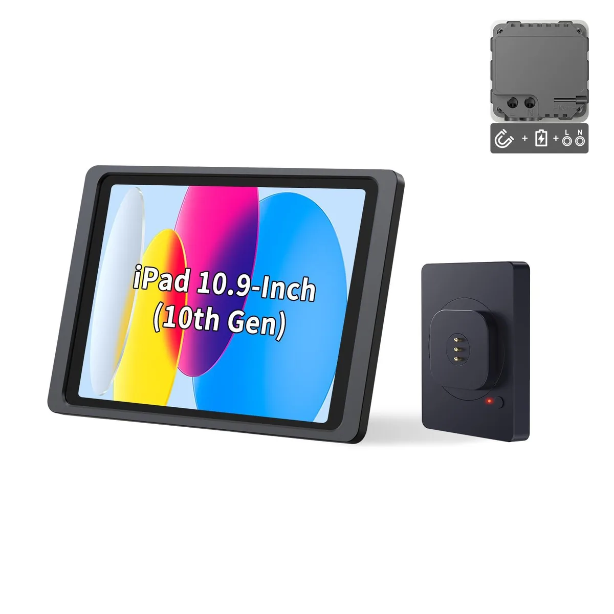 EMONITA EMONITA AC Magnetic Wall Mount 10.9" iPad 10th Gen A16 18W 360° Black — product photo