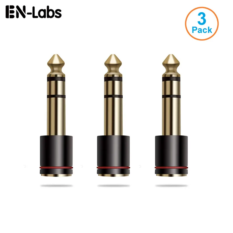 EN-Labs EN-Labs CNAU635TO353PK 6.35mm to 3.5mm stereo adapter 3 pack — product photo