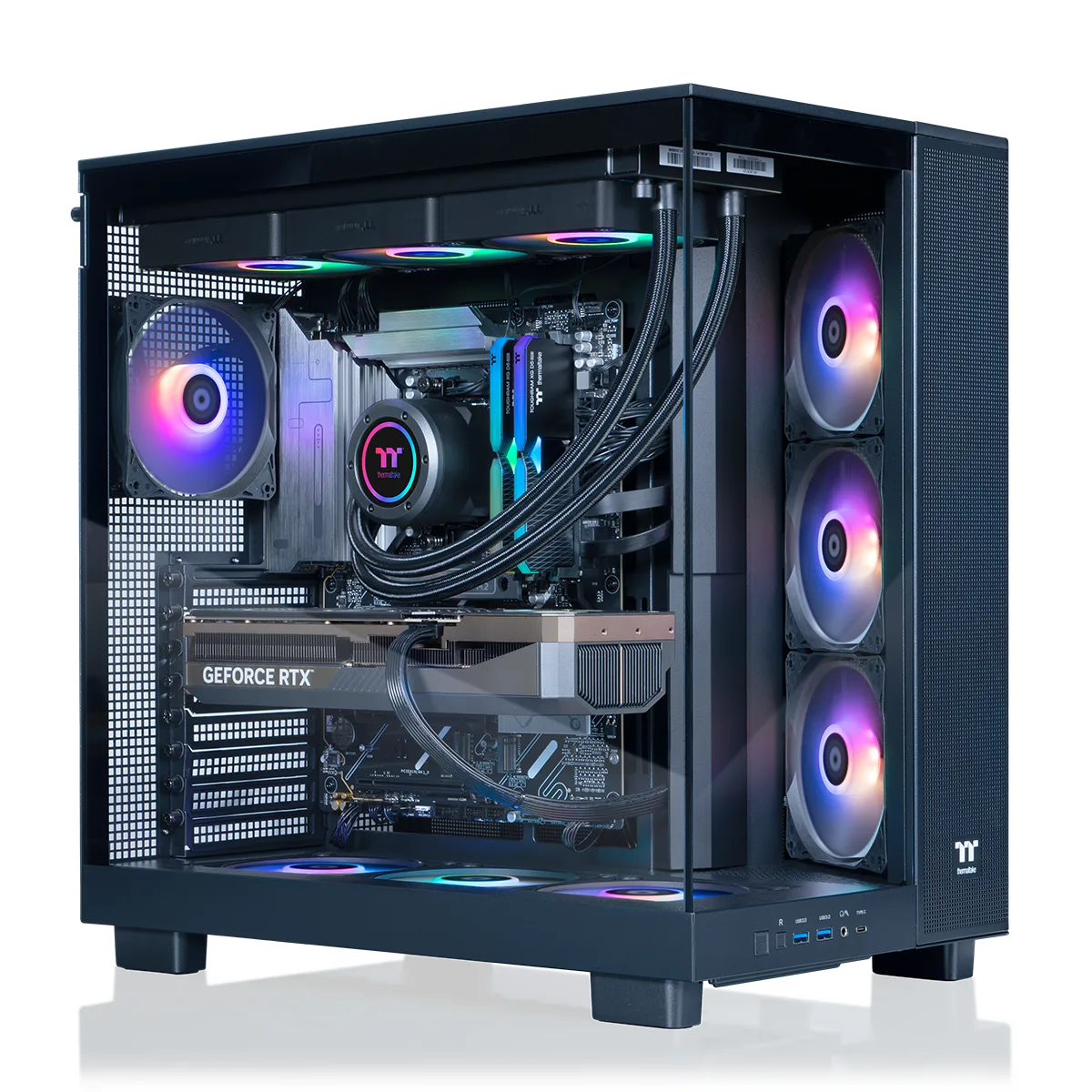 Thermaltake Thermaltake VXLB-X87B-590-LCS gaming PC Ryzen 9 9950X3D RTX 5090 32GB DDR5 2TB — product photo