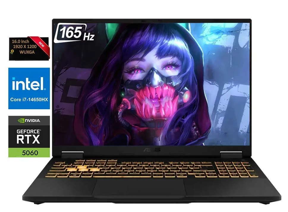 ASUS ASUS TUF Gaming F16 16" FHD+ 165Hz Intel Core i7-14650HX RTX 5060 32GB DDR5 1TB SSD Gray — product photo