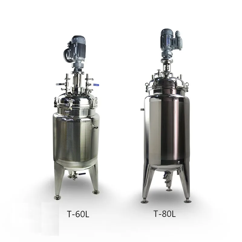 HNZXIB HNZXIB 60L Stainless Steel Jacketed Reactor Stirring Kettle with Observing Window — product photo