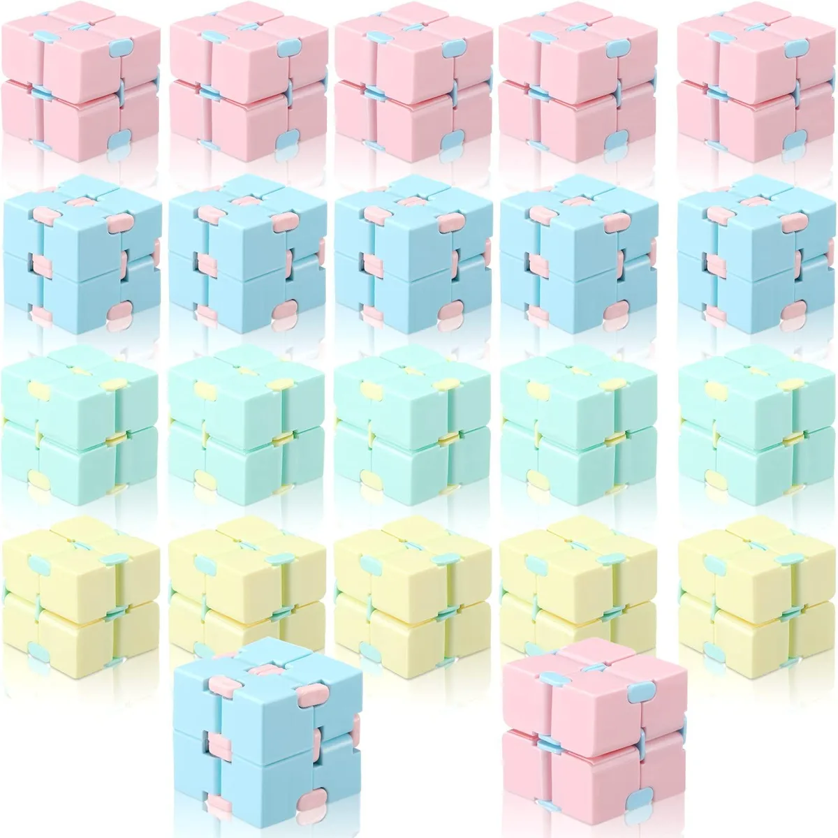 Infinity Cube Fidget Toy Set 22 Pieces Multicolored Educational — product photo