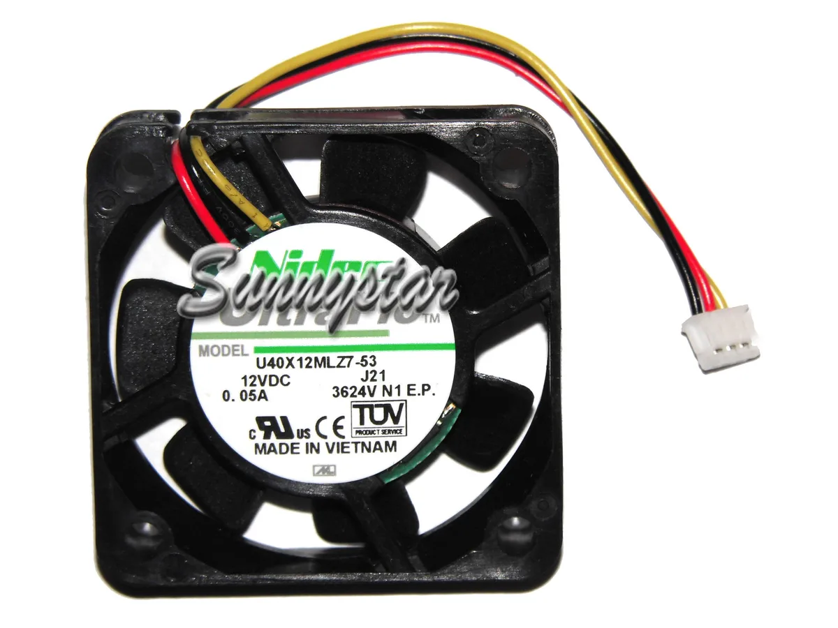 Zyvpee Zyvpee U40X12MLZ7-53 40x10mm 12V .05A 3-pin case fan — product photo