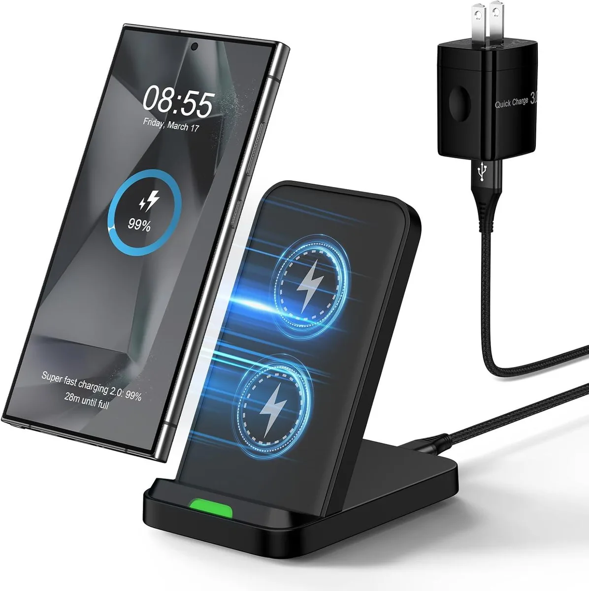 Luisport Luisport Wireless Charger Stand 15W with QC 3.0 Adapter — product photo