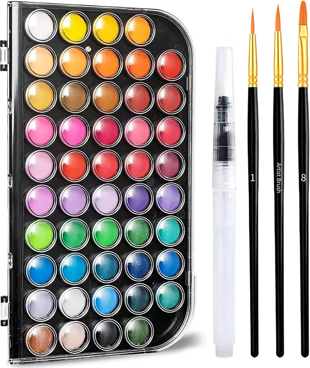  GETHPEN 48 Colors Watercolor Paint Set Travel Design — product photo
