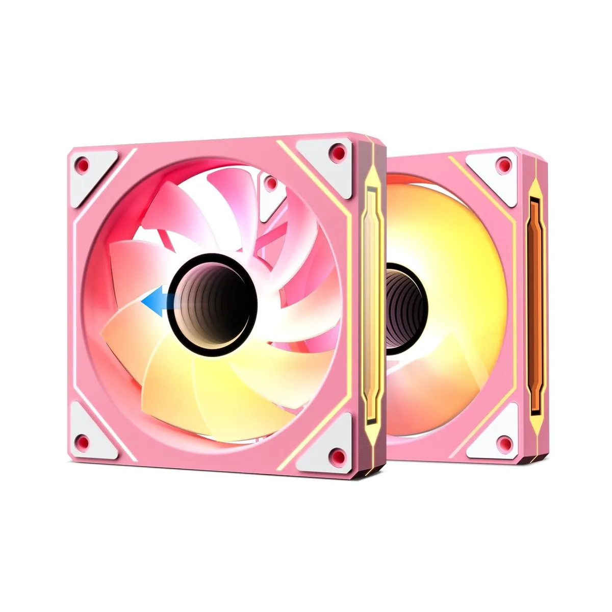 Vetroo Vetroo LR120 Pink 2-Pack 120mm Reverse Blade ARGB Case Fan — product photo
