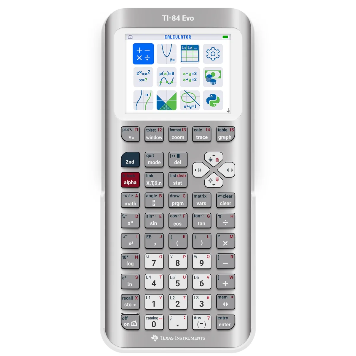 Texas Instruments Texas Instruments 84EVO/FC/1L1/A10 educational supply 3.4 .8 7.6 Metallic Silver — product photo