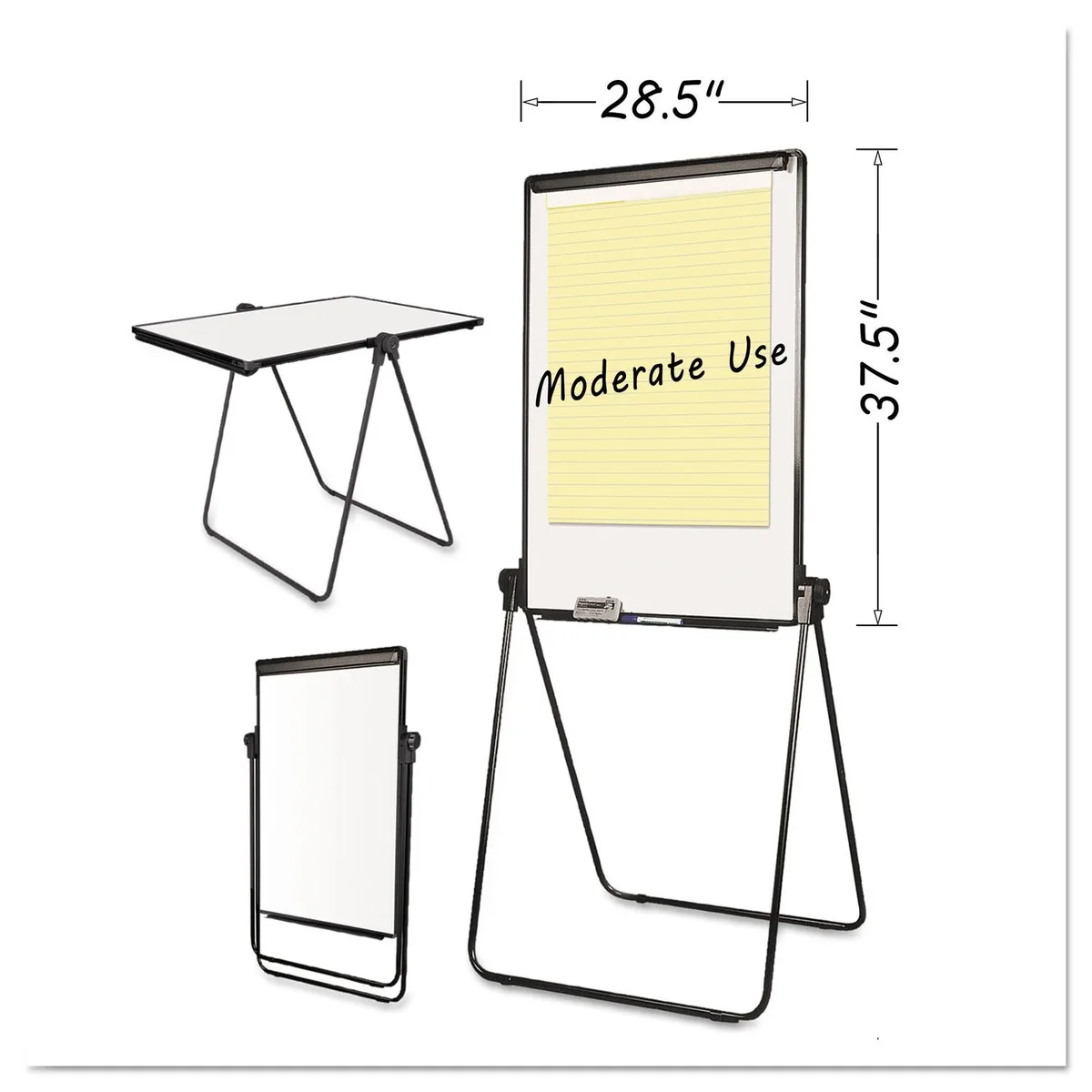 Mastervision Mastervision Folds-to-a-Table Melamine Easel 28 x 37 Black Steel/Laminate — product photo