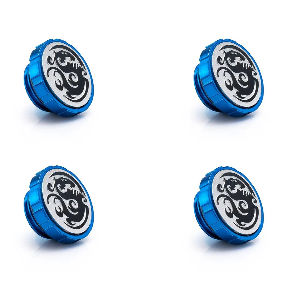 Bitspower Bitspower Artemis Royal Blue Stop Fitting Magnetic Logo 4 PCS — product photo